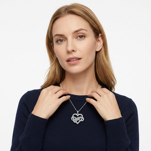 Collier vintage en moissanite en forme de cœur pour femme, VVS 0,5 1 2 carats, perle de 6 mm, plaqué rhodium, argent sterling 925, certifié GRA - Product Image 2