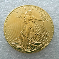 Réplique de la pièce de monnaie américaine Liberty Walking Lady de 1907 à 1933, pièce d'or Eagle, pièce de monnaie américaine Liberty Eagle de 20 dollars