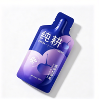 Pochette d'emballage liquide nutritionnelle personnalisée de forme irrégulière, sachet laminé PE de qualité alimentaire haute barrière pour suppléments et boissons