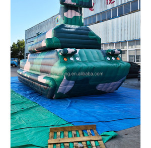 Castillo Hinchable con Tobogán Temático de Aventura al Aire Libre: Vehículo Lanzamisiles Inflable para Alquiler en Fiestas - Product Image 4