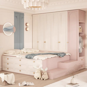 <span class=keywords><strong>Armoire</strong></span> de chambre à coucher en <span class=keywords><strong>bois</strong></span> <span class=keywords><strong>rose</strong></span> et blanc de luxe sur mesure, <span class=keywords><strong>armoire</strong></span> double et placard de rangement, armoires d'organisation - Product Image 5