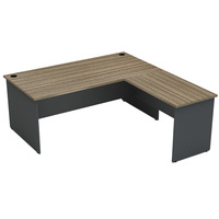 Bureau de direction en bois en forme de L avec design détachable, moderne et simple, bureau d'angle classique pour les affaires