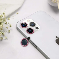 Pour iphone 16 Pro Max Blister Kit d'installation CD Eagle Eye Glitter Camera Lens Ring 15 Plus 14 Diamond Camera Glass Film de protection