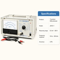 Millivoltmètre à transistor AC 0,5 mV 300 V, réponse en fréquence 10 Hz 500 kHz, précision 2,0 dB, échelle analogique, pour laboratoire de physique et enseignement