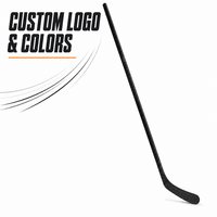 Bâtons de hockey en gros 100 % fibre de carbone 65-68 pouces Sr, directement de l'usine, logo personnalisé, commande en gros OEM pour l'approvisionnement des équipes