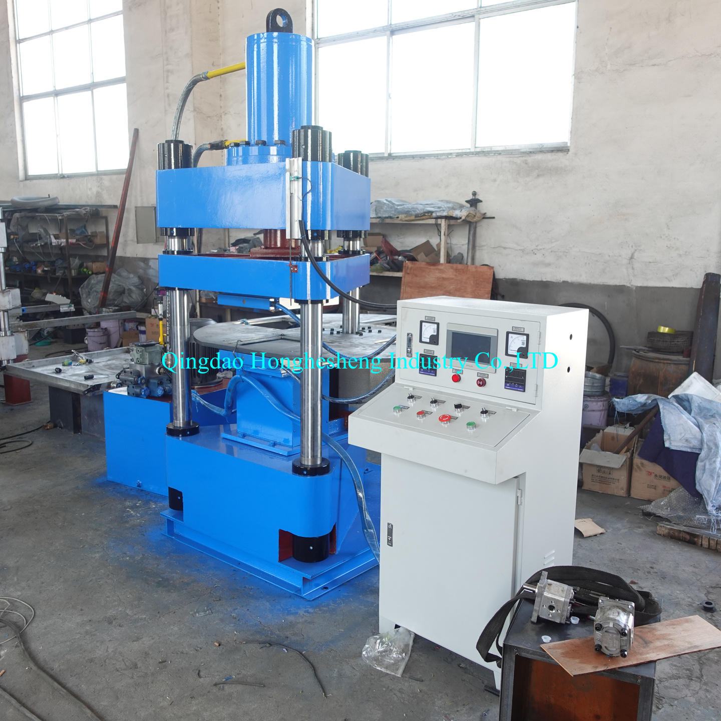 100Ton Vulcanizer Rotary Rubber Shoe Sole Vulacanizing Machine