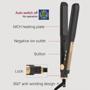 Lisseur à cheveux à plaques larges en titane, outils <span class=keywords><strong>de</strong></span> coiffure professionnels, fer à lisser personnalisé <span class=keywords><strong>de</strong></span> l'usine Iconic pour traitement à la kératine - Product Image 3