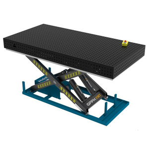 SteelPlus hydraulic <b>welding</b> <b>bench</b> GPPH 2x1mt 12mm thickness, 16mm holes on 50x50mm grid - Product Image 1