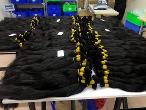 Style naturel droit soyeux de vague de corps de prolongements de cheveux en vrac de cheveux vierges-100% cheveux non traités - Product Image 5