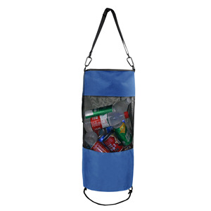 Sac de rangement en maille pour l'extérieur, tissu Oxford 600D bleu et noir, filet à déchets suspendu pour bateau et kayak - Product Image 2