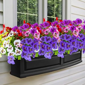 Bouquet d'orchidées artificielles <span class=keywords><strong>de</strong></span> qualité supérieure, multicolores, en soie, <span class=keywords><strong>pour</strong></span> décorations extérieures, jardinières, balcons et jardins. - Product Image 3