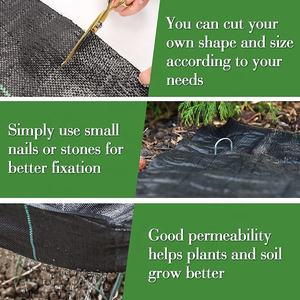 3x50ft Barrière contre les mauvaises herbes <span class=keywords><strong>Tissu</strong></span> de paysage Bloc de mauvaises herbes Jardinage Tapis de couverture de sol <span class=keywords><strong>Tissu</strong></span> <span class=keywords><strong>géotextile</strong></span> tissé pour jardin d'usine - Product Image 4