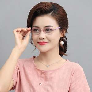 Gafas de Lectura con Logotipo Personalizado 2025, Montura sin Aro con Corte de Diamante, Ultraligeras, Anti Luz Azul, para Mujer - Product Image 3