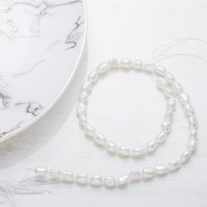 Pépite baroque d'eau douce AA 6mm 7mm 8mm 9mm 10mm brins de perles véritables blanches naturelles - Product Image 3