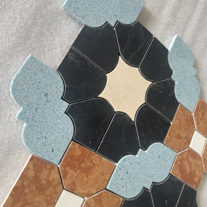 Piastrelle <span class=keywords><strong>in</strong></span> Mosaico <span class=keywords><strong>di</strong></span> <span class=keywords><strong>Marmo</strong></span> Naturale con Motivo a Getto d'Acqua 300*300, Murales Artistici da Parete, Piastrelle per Pavimenti - Product Image 2