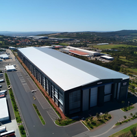 Entrepôt en structure métallique à construction rapide et à faible coût, stockage industriel robuste, bâtiment métallique préfabriqué