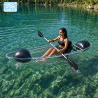 Kayak transparent individuel 6g avec siège en tissu et bouée flottante