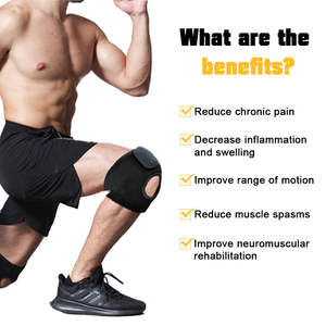 Masseur de genou électrique léger et réglable EMS TENS, attelle de soutien, protection antidérapante, soulage les douleurs musculaires - Product Image 6