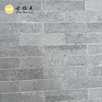 Carrelage en marbre naturel gris ciment, forme carrée, finition vieillie, pour pavés de sol extérieur