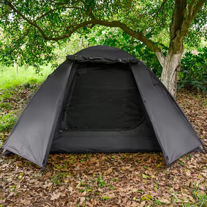 Carpa de Camping de Poliéster Negra, Doble Capa, Impermeable, Portátil y Plegable para Senderismo - Product Image 3