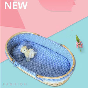 سلة أطفال من الخوص محمولة مخصصة ، سرير طفل من الخيزران الهندي مع ملحقات ، سيارة منزلية ، نماذج مختلفة ، مشغولات يدوية من الخوص - Product Image 4