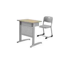 Ensemble moderne et durable de bureau et chaise pour étudiant, idéal pour les salles de classe des écoles primaires, secondaires et supérieures, et les appartements.