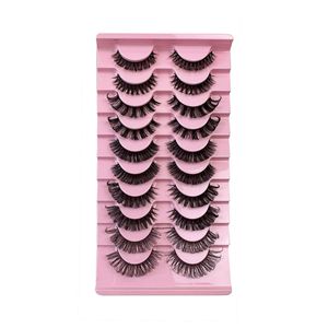 Meistverkaufte Mehrschichtige Künstliche Nerz-Wimpern im Russischen Stil mit Schwarzem Kunststoffband - 10 Paar pro Packung Sofort Lieferbar - Product Image 5