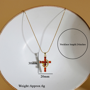 Alla moda di alta qualità religione Amazonite naturale gemma la croce forma <span class=keywords><strong>collana</strong></span> per il partito - Product Image 4