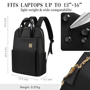 กระเป๋าใส่แล็ปท็อปสำหรับผู้หญิงสีดำทรงเพรียวบาง ขนาด 14 15.6 16 4 นิ้ว สำหรับเดินทางทำงาน ออกแบบตามสั่งจากโรงงาน BSCI - Product Image 2