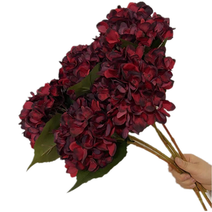 Ramos de Flores de Hortensia de Seda Artificial, Tallo Único, Decoración Floral para el Hogar, Bodas, Fiestas, Jarrones de Mesa, Oficina - Product Image 1