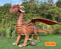 Décoration de parc à thème Animatronic Dragon Model Réaliste Dragon Statue Fournisseur