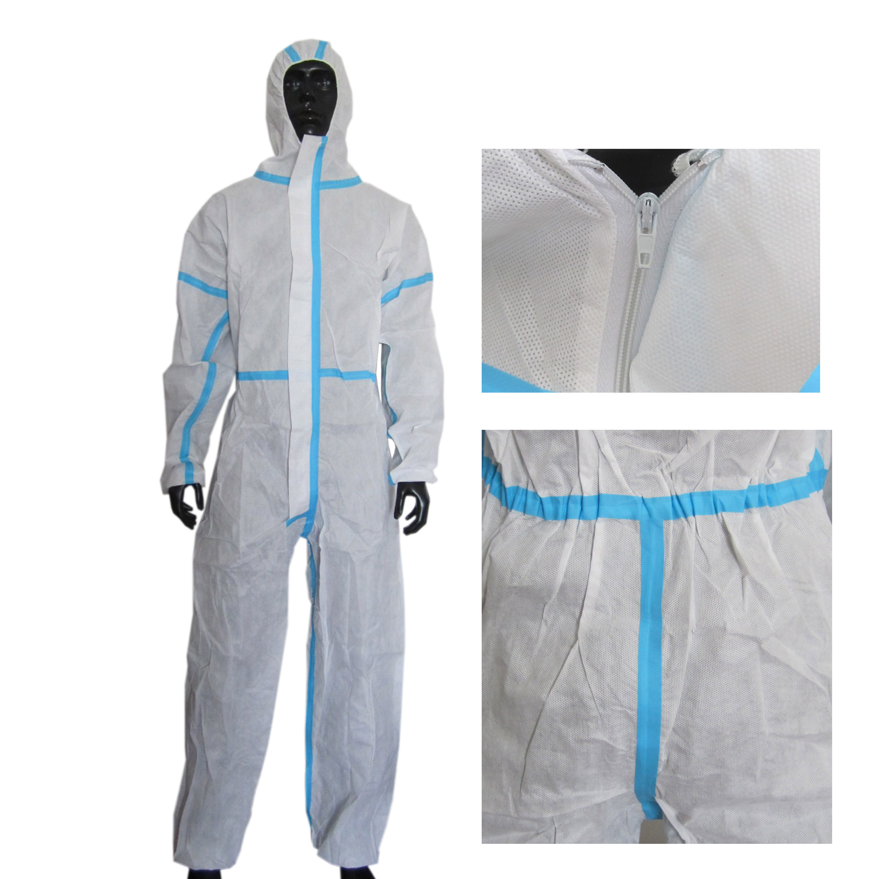 Non woven Microporous Film Coverall Disposable coverall with Hood for