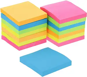 Sticky Notes 3 x 3 inch Post Bright Sticky Colorful Super Sticking Power Memo Pads, Strong Adhesive