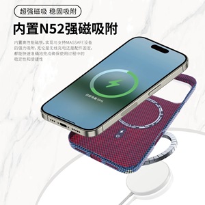 Per iPhone 17 PROMAX, custodia rigida con attacco magnetico in Kevlar a tema <span class=keywords><strong>Tetris</strong></span> russo per Apple 17, 16, 15, 14 - Product Image 3