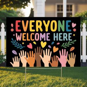 Panneaux de signalisation extérieurs imperméables et indéformables 18x24 pouces avec impression couleur et piquet en H pour la publicité de <span class=keywords><strong>recrutement</strong></span> de groupes de voyage et d'hôtellerie - Product Image 3