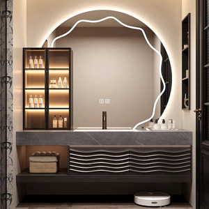 Sistema de Puerta Corredera Kaleido OEM 2026 para Cocina, <span class=keywords><strong>Lavadora</strong></span> con Cajón, Mueble de Baño Moderno con Espejo - Product Image 6