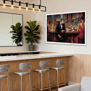 Peintures à l'huile peintes à la main personnalisées directes d'usine capturant des moments <span class=keywords><strong>de</strong></span> conversation et <span class=keywords><strong>de</strong></span> <span class=keywords><strong>rire</strong></span> pour un mur <span class=keywords><strong>de</strong></span> bar <span class=keywords><strong>de</strong></span> marque - Product Image 2