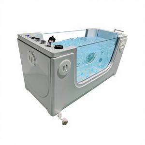 Bañera Plegable de Lujo para <span class=keywords><strong>Mascotas</strong></span> EUR PET, Bañera Rectangular Independiente para Perros y Gatos con Masaje de Aire y Drenaje para el Aseo en Apartamentos - Product Image 1