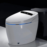 WC intelligent entièrement automatique, simple et élégant, avec bidet intégré, modèle allongé monobloc, WC électrique pour salle de bain d'hôtel