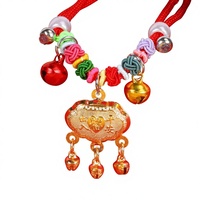 Collier pour animaux de compagnie de style chinois avec clochette, en corde rouge nouée, pour chien et chat, accessoire de festival