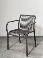 Chaise de jardin empilable résistante aux intempéries - Sièges en plastique d'extérieur