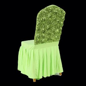 Nouveaux housses de chaise extensibles personnalisées 2023 en polyester avec jupe pour banquets - Product Image 3