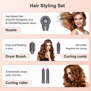 Qualité supérieure 5 en 1 Multi Styler professionnel sèche-cheveux Auto bigoudi <span class=keywords><strong>brosse</strong></span> à Air chaud 110000 tr/min sèche-cheveux volumateur ensemble - Product Image 3