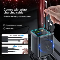 Adaptor Charger Mobil 180W 7 in 1 USB Type C USB PD Super C Dual Port Hub Pengisian Daya Portabel untuk Android