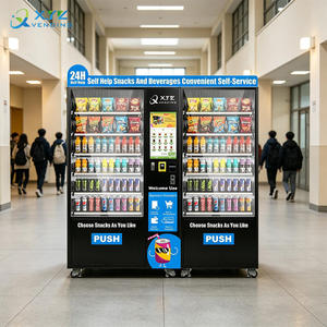 24 Hours <strong>Credit</strong> Card Coin Operated 21.5 Inch Touch Screen Custom Drink Snack Vending Machine with Cloud-Based <strong>Management</strong> Wi-Fi - Product Image 2