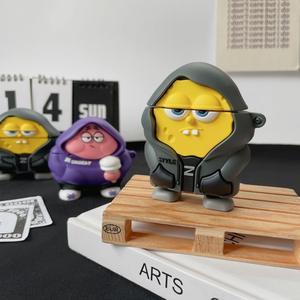 น่ารัก SpongeBob Patrick Star เคสหูฟังอนิเมะ3D การ์ตูนอะนิเมะสำหรับ Apple <span class=keywords><strong>airpods</strong></span> 1 <span class=keywords><strong>2</strong></span> 3 Pro ที่ครอบหูฟังซิลิโคน Pro2กันกระแทก - Product Image 3