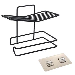 Support mural moderne en acier inoxydable pour salle de bain, étanche, double niveau, pour rouleaux de papier toilette et téléphone portable - Product Image 5