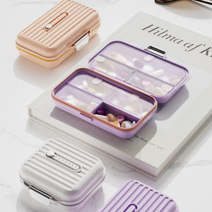 Organisateur de pilules portable de 7 jours Distributeur de vitamines en plastique PP Étui à médicaments avec 7 compartiments pour la gestion quotidienne hebdomadaire des comprimés - Product Image 3