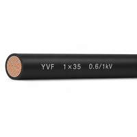 Câble monophasé YVF robuste 0,6/1 kV, gaine résistante à l'huile pour équipement amovible d'atelier, raccordement électrique 1*35mm²