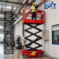 Plateforme de travail en hauteur mobile électrique hydraulique à ciseaux en acier au chrome-vanadium HXT 450 kg, capacité 6 m - 8 m, certifiée CE ISO
